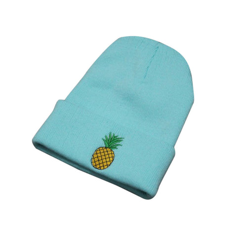 Image of 2017 Fashion Cute Beanie caps Women pineapple Embroidered Beanie Stocking Cap Hiking Male Skullies Couples Stocking Hats