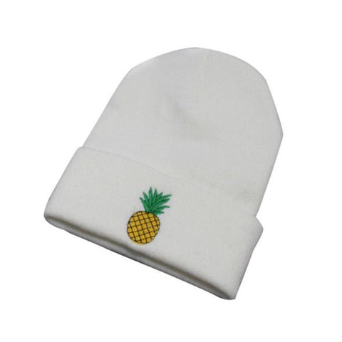 Image of 2017 Fashion Cute Beanie caps Women pineapple Embroidered Beanie Stocking Cap Hiking Male Skullies Couples Stocking Hats