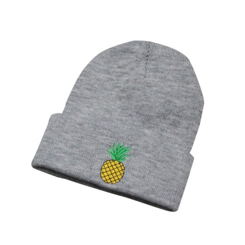 Image of 2017 Fashion Cute Beanie caps Women pineapple Embroidered Beanie Stocking Cap Hiking Male Skullies Couples Stocking Hats