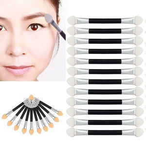 12Pcs Makeup Double-end Eye Shadow Eyeliner Brush Sponge Applicator Tool