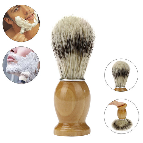 Image of ZY Professional Barber Salon Shave Shaving Razor Brush Wood Handle Tool