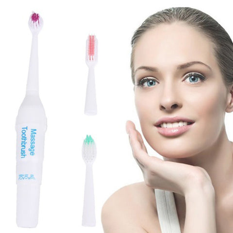 Image of Electric Toothbrush with 3 Brush Heads Oral Hygiene Health Products