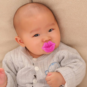 Kiss Style Pacifier Kids Safe Nipple Portable Baby Teat Funny Pacifier Strengthen Baby's Gums Silicon Infant Toys
