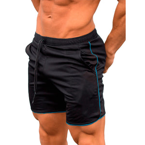 Quick Dry Shorts Men Summer Men's Casual Shorts Solid Fitness Man's Short With Pockets Straps Inside Trunks Beach Shorts 2018