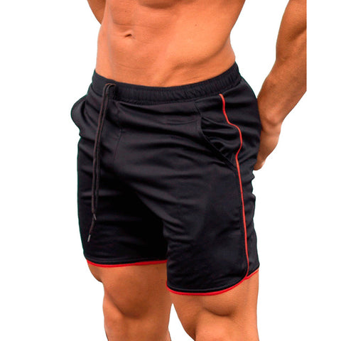 Image of Quick Dry Shorts Men Summer Men's Casual Shorts Solid Fitness Man's Short With Pockets Straps Inside Trunks Beach Shorts 2018